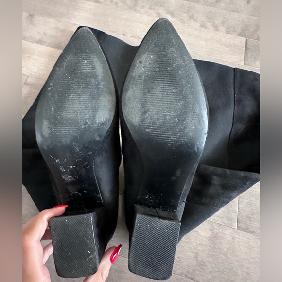 Steve Madden tall knee high boots low block heel pointy, material suede Bren 7,5 - Picture 6 of 9